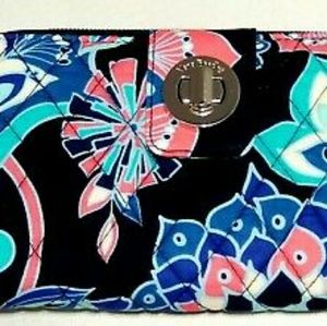 NWT VERA BRADLEY TURNLOCK WALLET IN LOTUS FLOWER